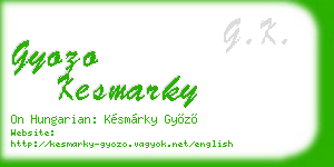 gyozo kesmarky business card