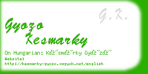 gyozo kesmarky business card